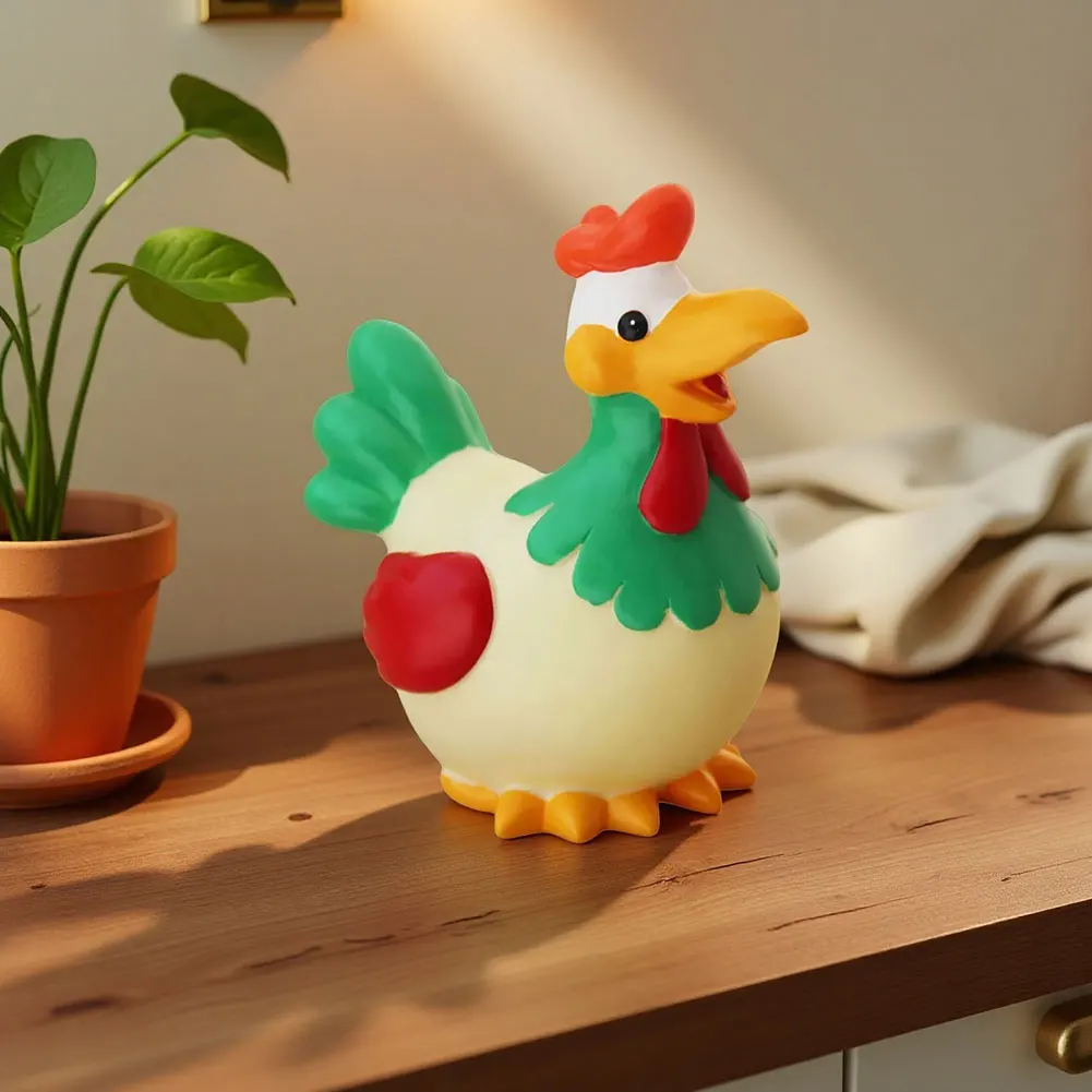 Tirelire en céramique pour enfants, jolie tirelire en poulet de bon augure, ornement de bureau, décor de chambre à coucher, cadeau d'anniversaire pour fille et garçon