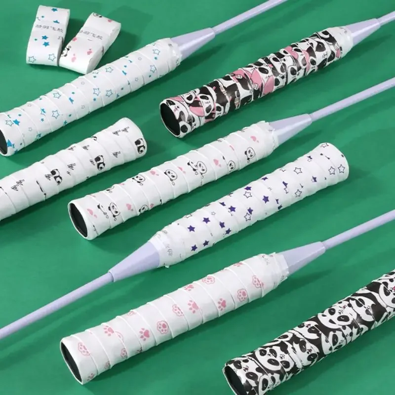 1 قطعة تصميم الكرتون تنس Overgrip للصدمات العرق ماصة عدم الانزلاق بولي مقبض مقبض شريط لحام للتنس/كرة الريشة/مضارب الاسكواش