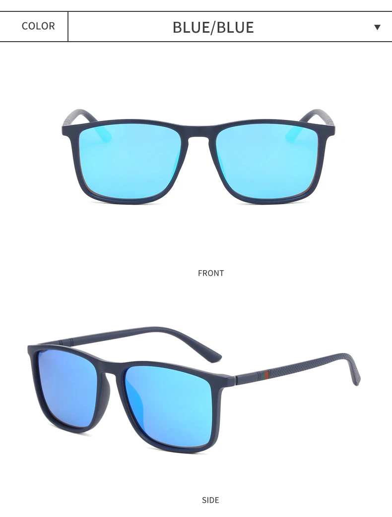 Neue klassische Mode-Polarisations-Sonnenbrille für Herren und Damen, quadratisch, großer Rahmen, zum Fahren, Angeln – Detail 10