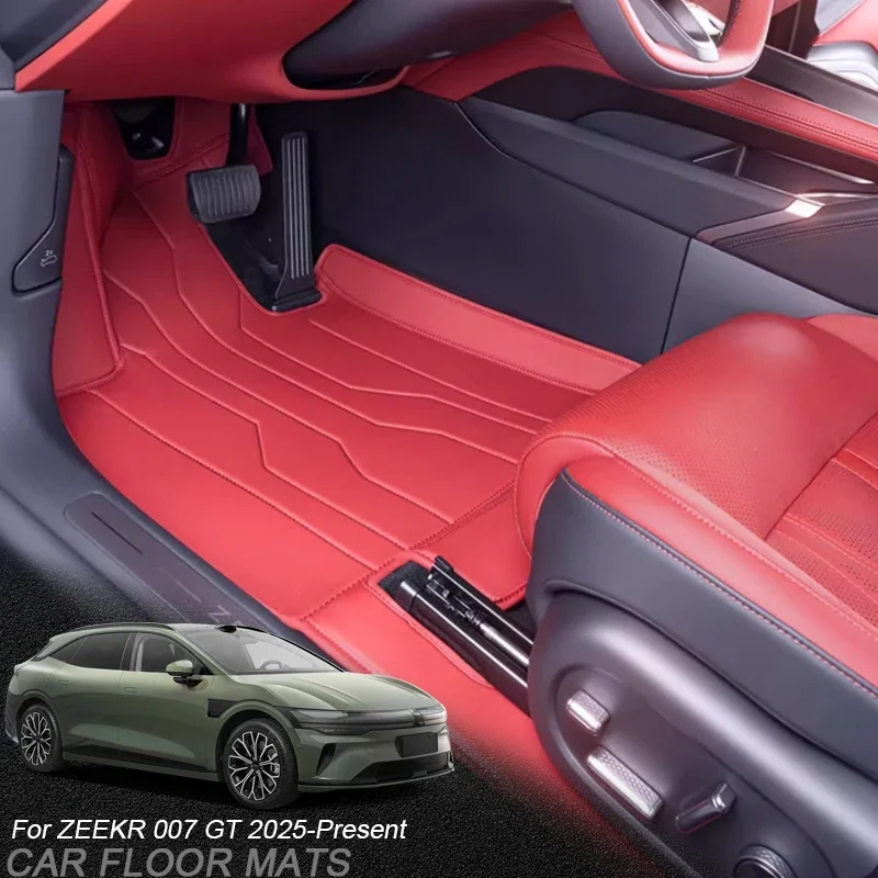 

For ZEEKR 007 GT 2025-Present Custom Nappa Leather Anti-Slip Car Foot Protect Mat Luxury Waterproof Floor Pad Interior Accessory