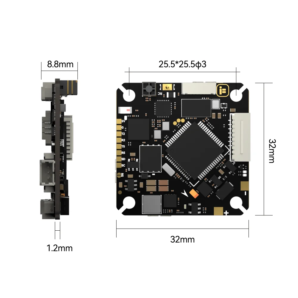 

IFlight Borg 2 RX AIO FC ESC STM32F722 5V 2A with Integrated ELRS Flight Control ESC (Electronic Speed Controller) Board