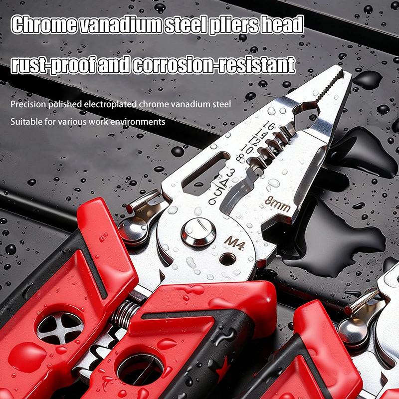 18 في 1 متعددة الوظائف سلك متجرد المكشكش كماشة سلك كهربائي المكشكش مقشرة كماشة توفير العمالة أدوات قطع الأسلاك #6