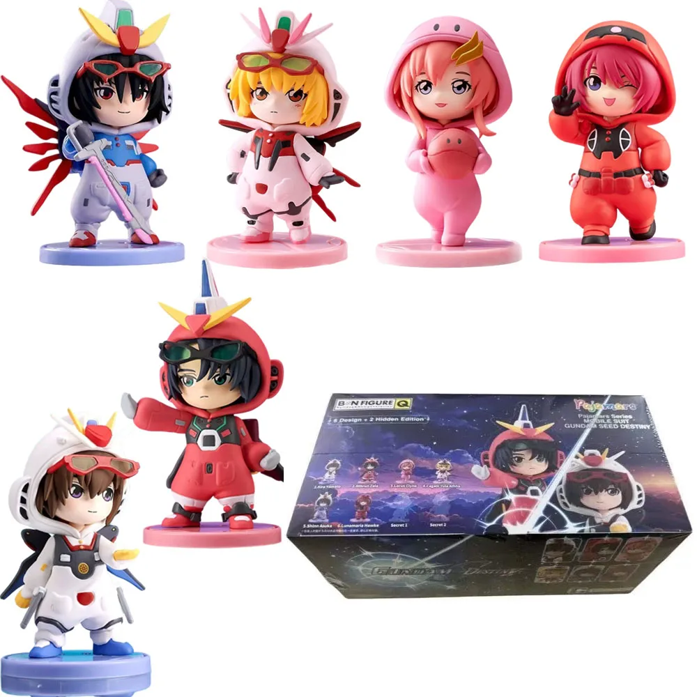 2025 Product Gundam Seed Destiny Pajama Doll Costume Series Gundam Blind Box Figurine Anime Peripheral Model Desktop Decoration