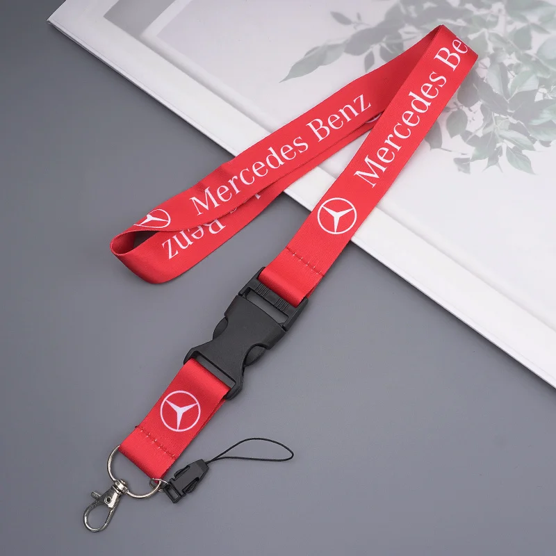 

For Mercedes Benz AMG W124 W202 W203 W204 W210 W211 W212 GLC GLK Lanyard Benz Nylon Neck halter Work Card Hanging Rope Keychain