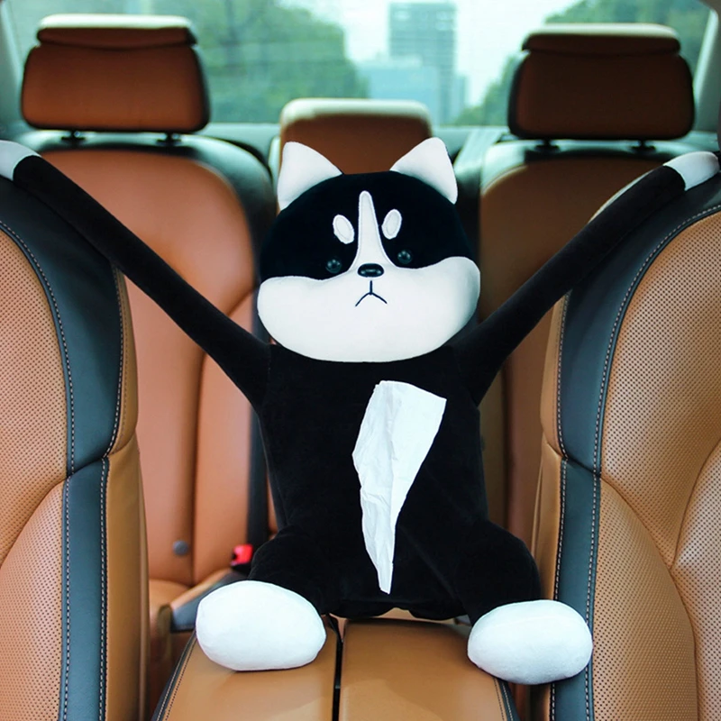 

Cartoon Car Tissue Box Creative Lovely Animal Short Plush Tissue Box Holder for Car Armrest Box Car Seat Tissue Box