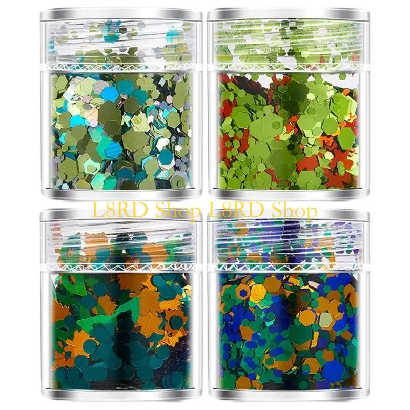 L8RD 4 Bottles 3D Charms Decoration Adornments Your Look with Eye Catching Ornaments