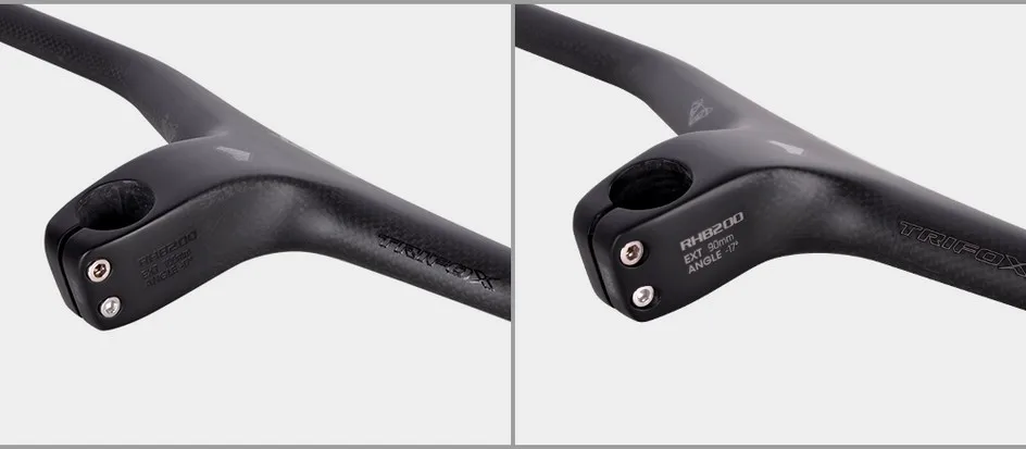 TRIFOX Carbon Fiber MTB Fahrrad Integrierter Lenker mit Vorbau -17 Grad 80*740/800mm Mountainbike Teile – Detail 10