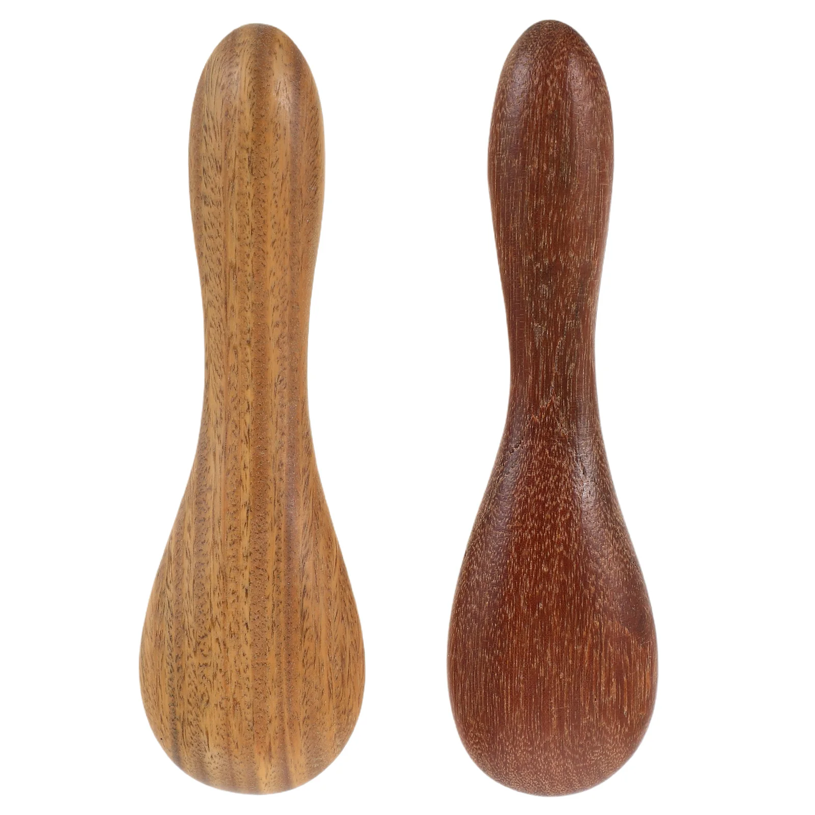 ไม้กัวซาหน้าไม้จันทน์หอมสีเขียวทอง 2 ชิ้น ดีไซน์ตามหลักสรีรศาสตร์ สำหรับทาหน้ากากและนวดผ่อนคลาย