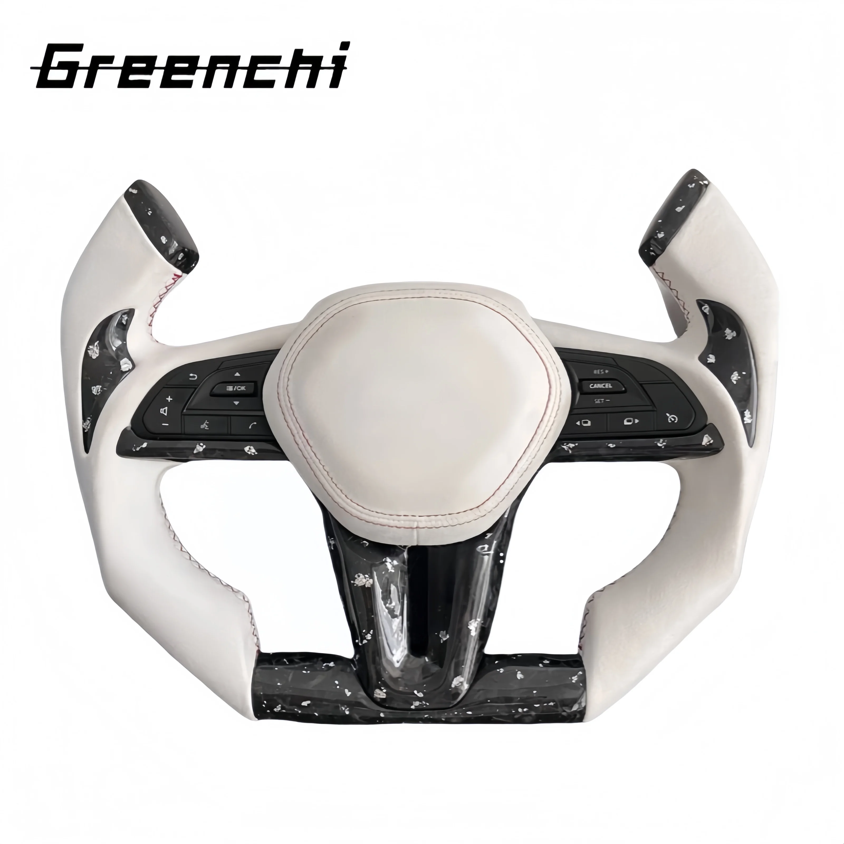 For Nissan GTR R35 Style Carbon Fiber Steering Wheel Upgraded Flat Bottomed Car Steering Wheel