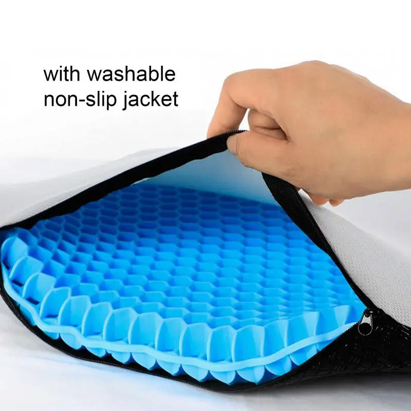 Summer Cool Pad Car Seat Cushion Ventilation Breathable Seat Cushion Silicone Car Honeycomb Gel Ice Pad For Home Office Chair