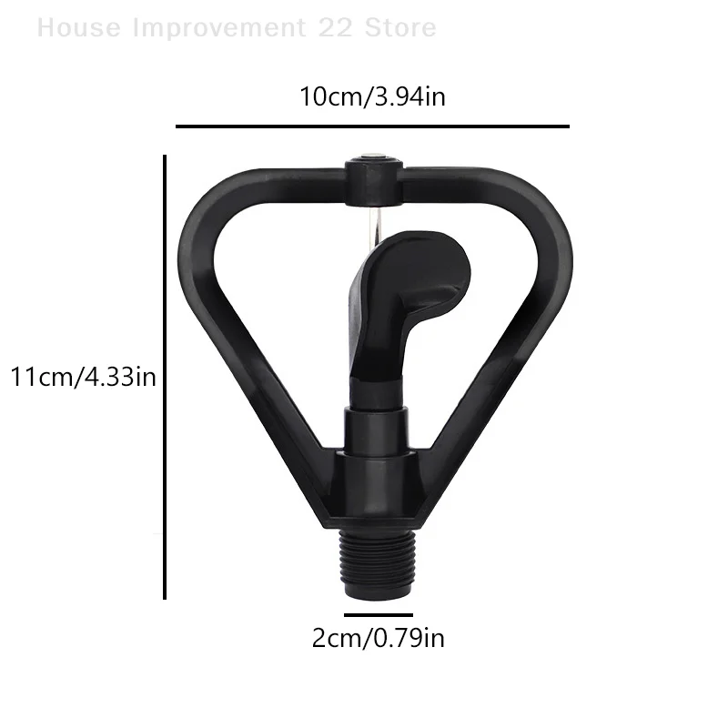 5pcs Garden Water Sprinkler 360 Degrees Automatic Rotation 1/2 Misting Nozzle Plastic Rain Nozzle Irrigation Accessory For Lawn