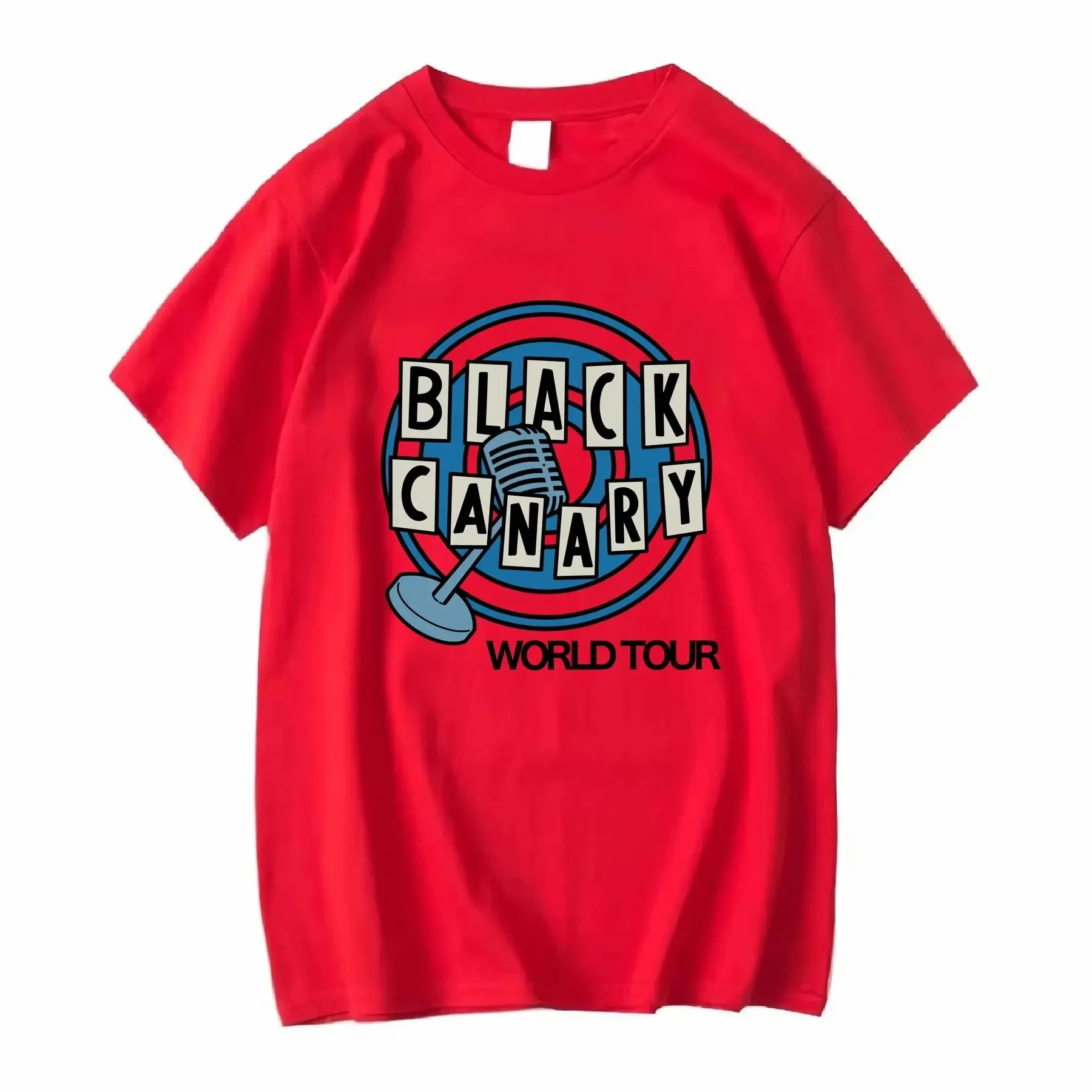 Cute letter Black Canary print pattern T-shirt for summer casual fashion round neck short sleeved women's T-shirt