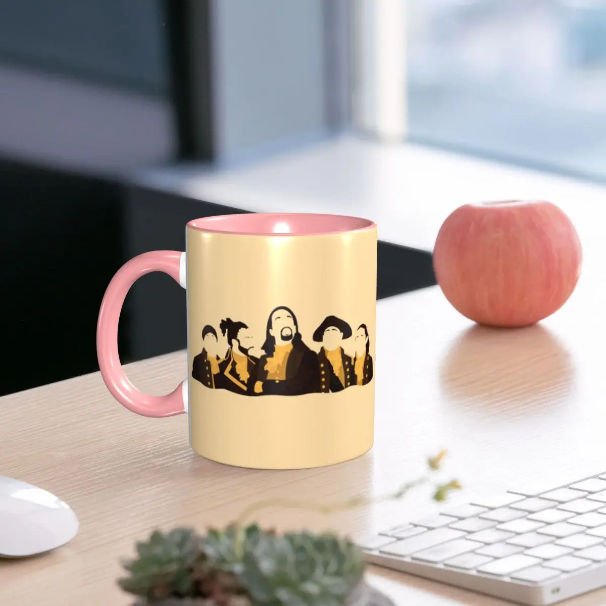 Hamilton Broadway Silhou Mug Funny Ceramic Coffee Cups Tea Mugs Milk Cup Drinkware Gifts for Woman Man