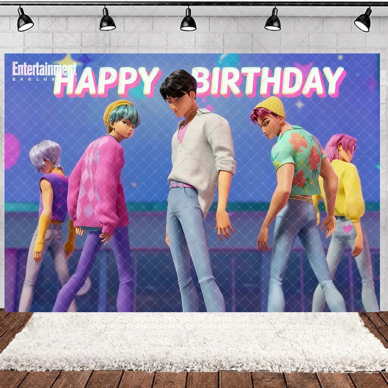 ホットKpopテーマ背景幕誕生日パーティーデコレーションピン - Photography Cheat Sheet のレビューと価格