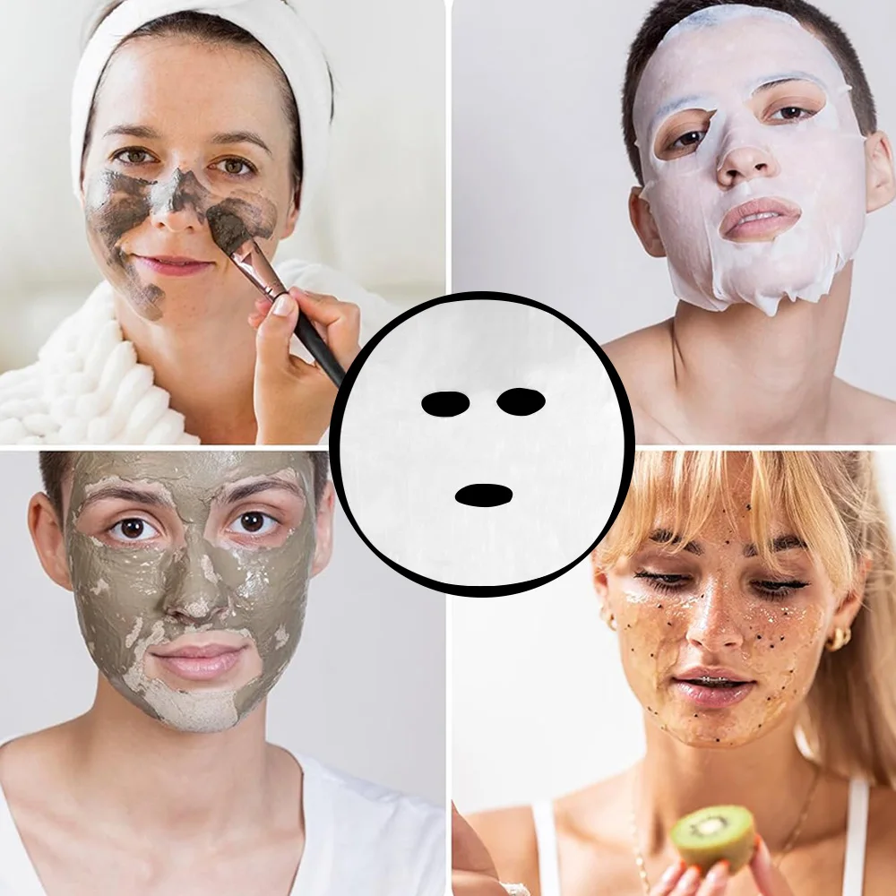 200/500 sztuk Jednorazowe plastikowe maski na twarz Przezroczyste nawilżające maski do twarzy do salonów kosmetycznych Pielęgnacja skóry DIY Maska spa Narzędzia