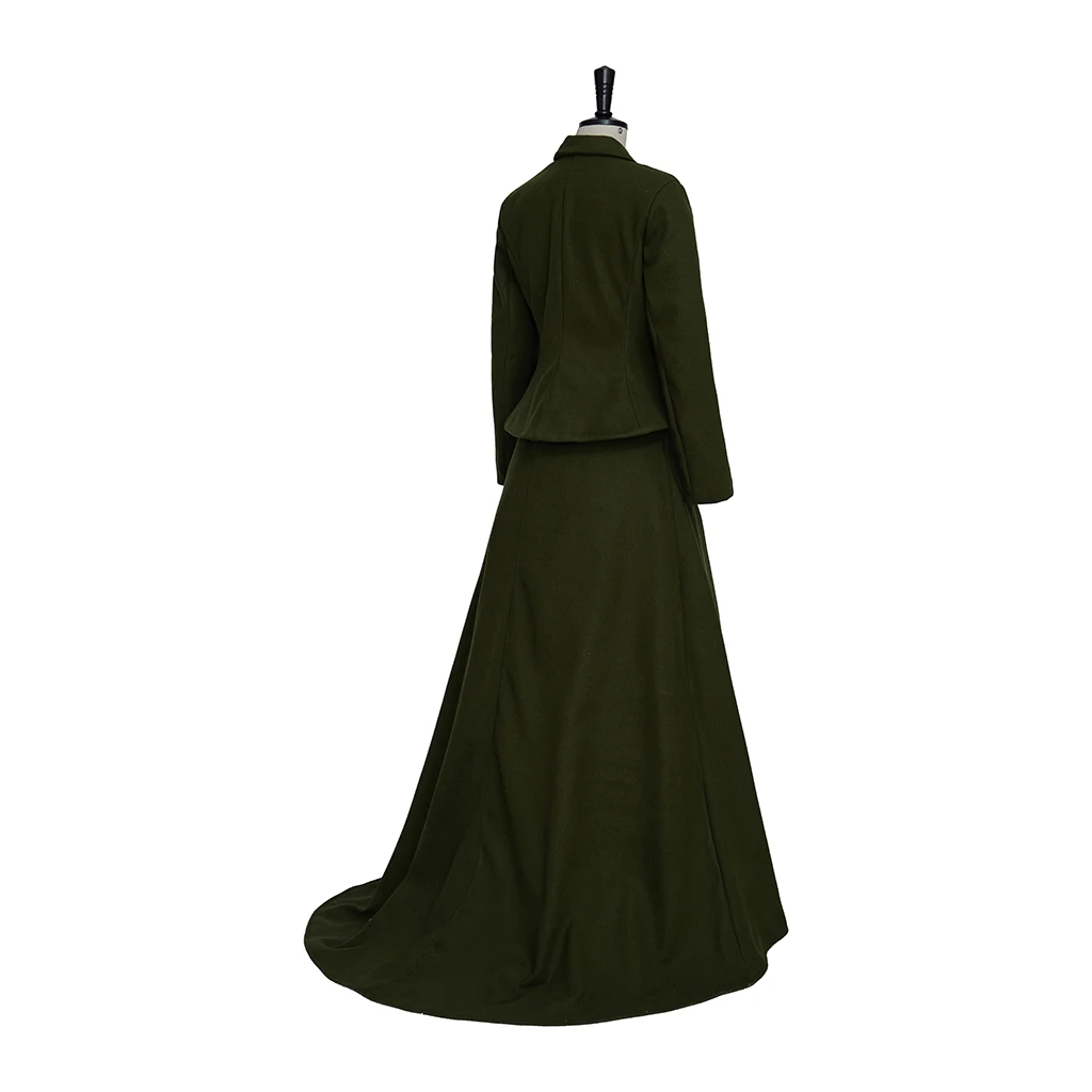 Medieval Victorian Steampunk Gothic Green Dress Retro Walking Dress Circus Vintage Costume Civil War Theatre Costume for Women view 4