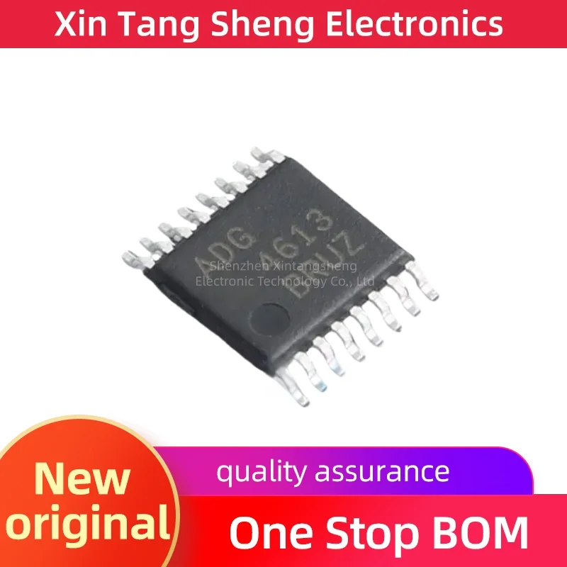 

Brand new original ADG4613BRUZ packaged in TSSOP16, an analog switch and multiplexer chip