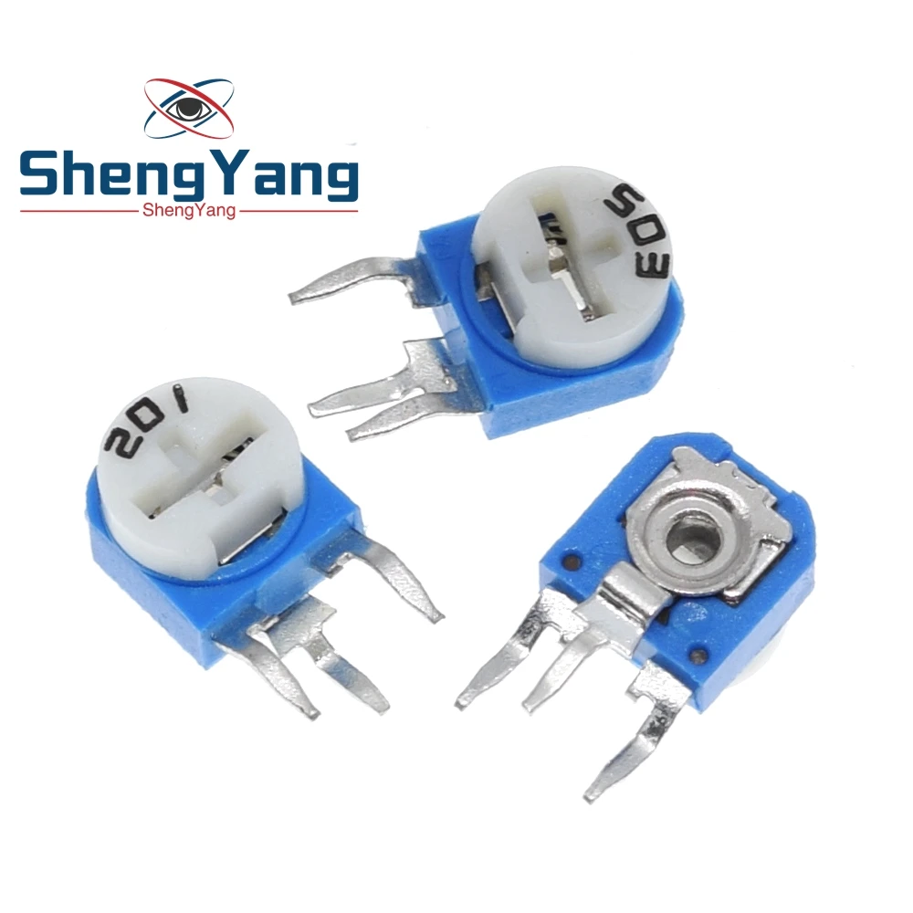 TZT 10pcs Rm063 Rm-063 100 200 500 1k 2k 5k 10k 20k 50k 100k 200k 500k 1m Ohm Trimpot Trimmer Potentiometer Variable Resistor