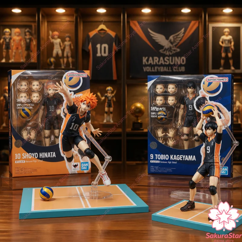 【in-stock】bandai-shf-haikyuu-hinata-shoyo-karasuno-high-articulated-anime-collectible-action-figure-toy-boys-gift