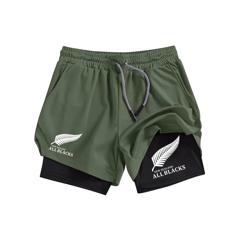 

Y2K Performance Shorts Мужские все черные шорты с принтом GYM Повседневные спортивные компрессионные шорты для тренировок Беговая сетка 2 в 1, спортивные шорты