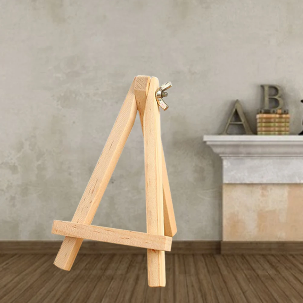 

6pcs Triangle Photo Frame Frame Display St Tabletop Wood Display for Paintings Artwork Photos Storage