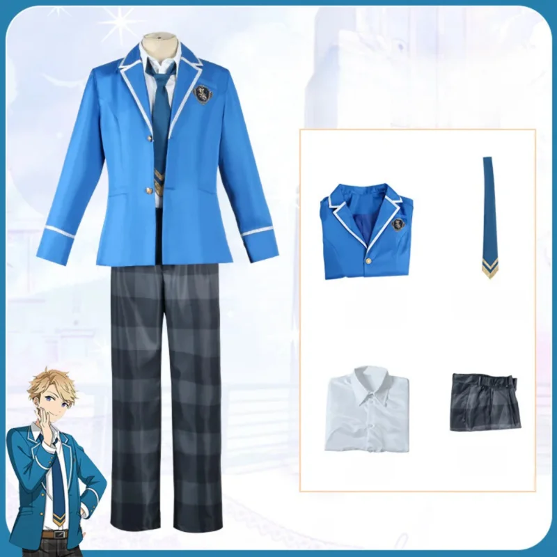 Peruka do cosplayu Ensemble Stars Narukami Arashi/Morisawa Chiaki/Nagumo Tetora/Ogami Koga, strój kostiumowy, mundurek szkolny jk