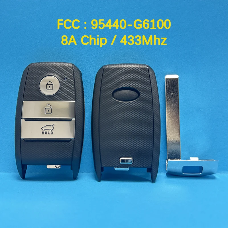 CN051246 Aftermarket 3 Button  Genuine Smart Remote Control Key  8A Chip 433Mhz FCC  95440-G6100 For KIA Picanto 2021-2022