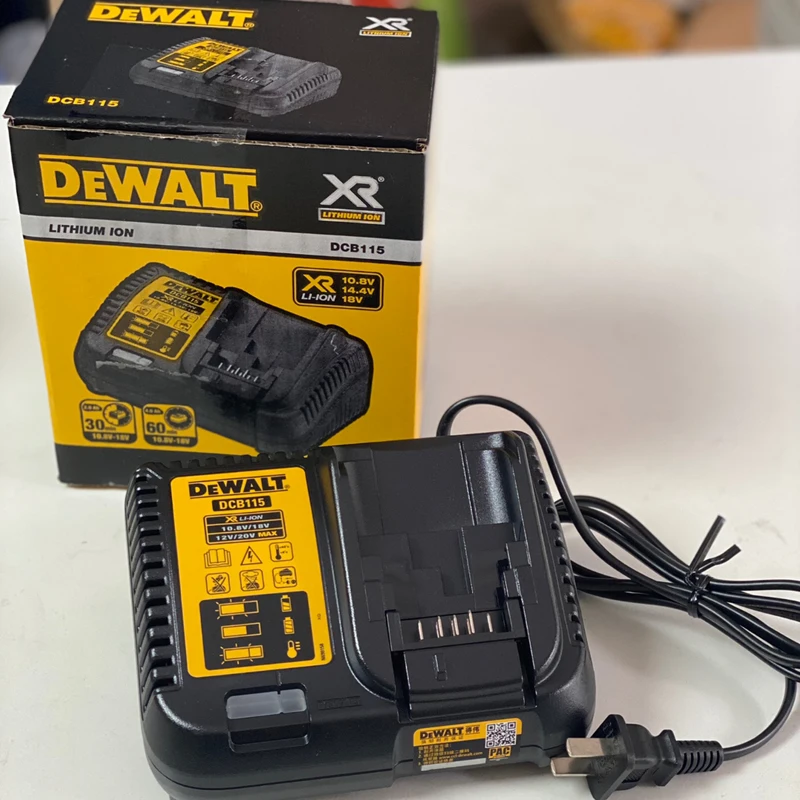 DEWALT – chargeur de batterie Lithium-Ion 12V 20V MAX, indicateur LED, Original, Charge rapide, DCB115