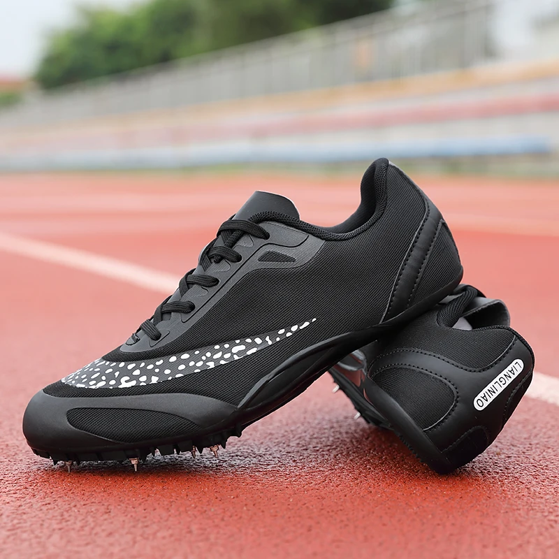 8 spikes pista campo traço curto tênis de corrida profissional atletismo sapatos sprint treinamento curto