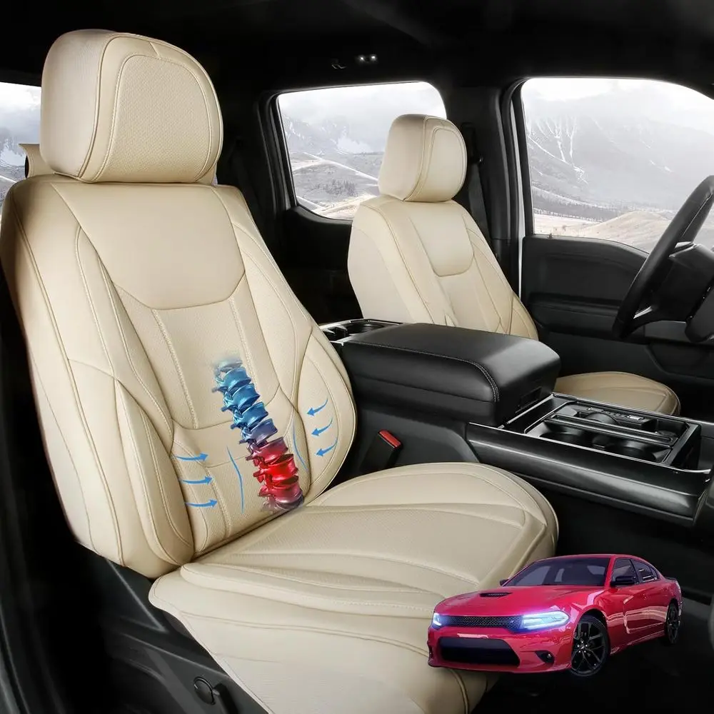 

Индивидуальные чехлы для автомобильных сидений, совместимые с моделями Ord MusConvertible 2015-2023 годов — премиальные кожаные нескользящие чехлы с эффектом памяти, водонепроницаемые.