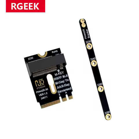 M.2 A+E to NVME SSD Adapter M2 WIFI Interface A/E Key to M Key PCIE 4.0 Riser Card with Bracket for 2230 2242 2260 2280 NVME SSD