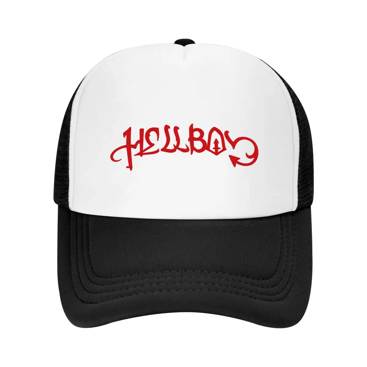 Red Graffiti Lettering With Arrow Design Mesh Baseball Cap Casual Hat For Womens Unisex Female