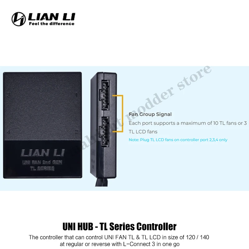 Imagem -03 - Lian li Uni Hub-controlador Série tl Suporte tl 120 140 Lcd Fãs