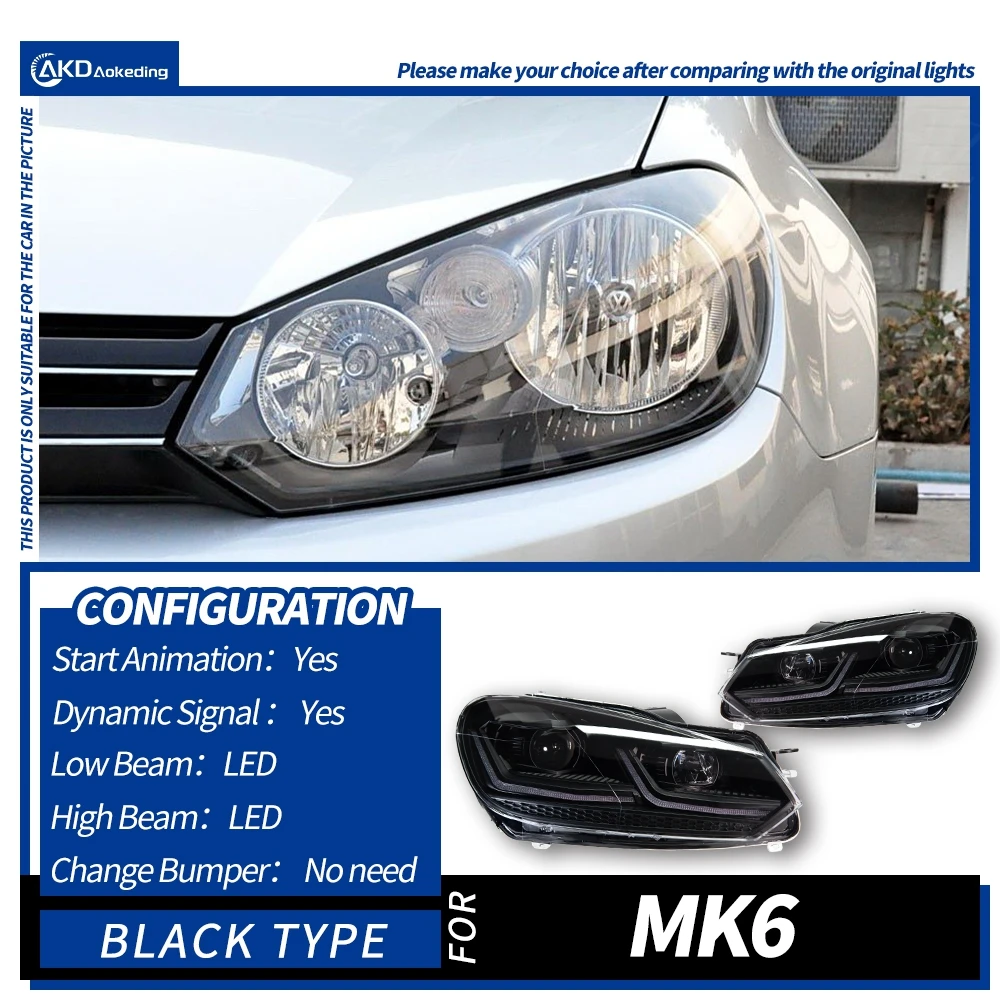 Koplamp Voor Vw Golf 6 MK6 2009-2013 Auto Pier Naoko LED DRL Hella 5 Xenon Lens Hid H7 Golf 6 Auto Accessoires