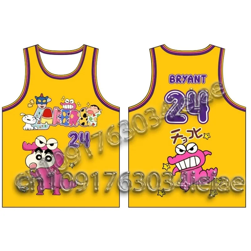 

Номер скорости сушки 2025° Баскетбольная рубашка Crayon Shin chan 24, мужская и женская майка, повседневный топ для спортивных тренировок, популярная