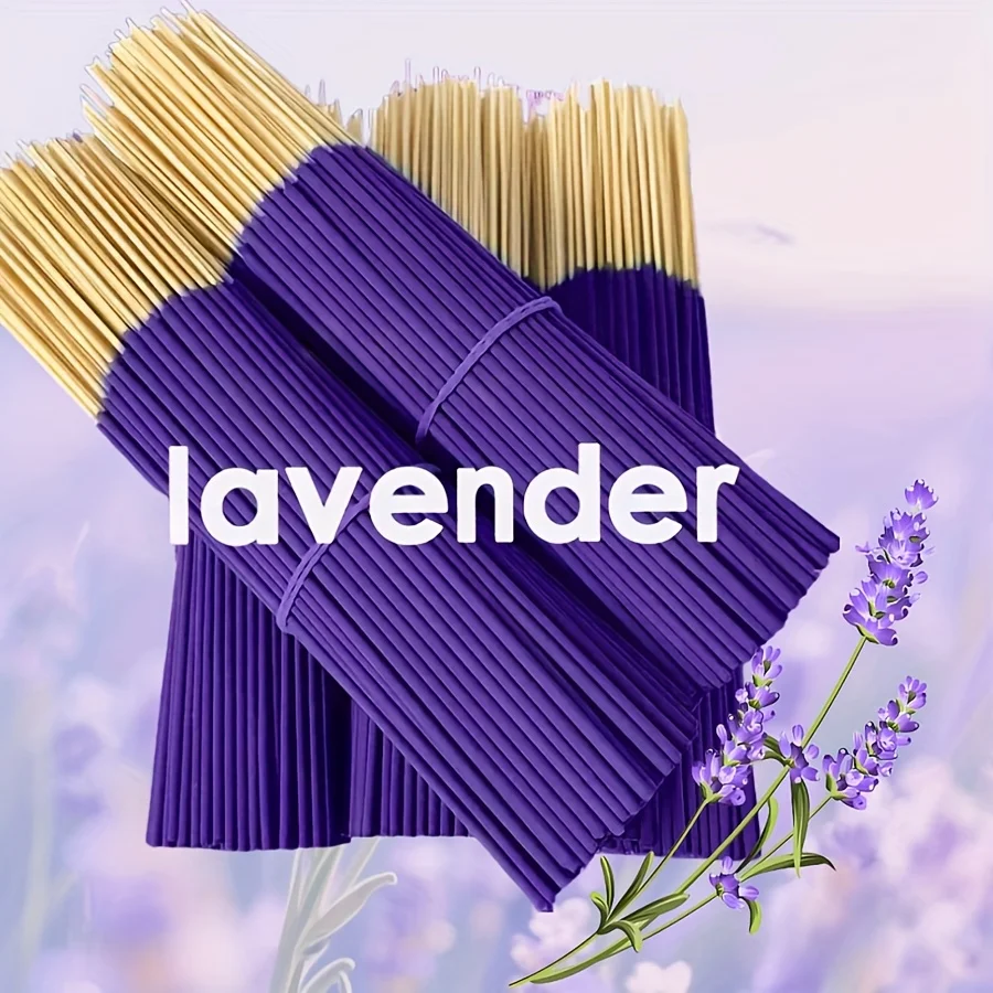 Erhältlich in Packungen mit 57/129/299 Stück, Lavendel Premium Aromatherapie Räucherstäbchen, 8. 66 Zoll – 30–40 Minuten Brenndauer, leichter und frischer Duft, geeignet für die Dekoration von Wohnungen, Küchen und Restaurants, ideal zur Geruchsbeseitigung im Homeoffice, langanhaltender Duft, perfekt für Schlaf, Yoga, Arbeit, Meditation, Fitness, Entspannung im Büro, ein ideales Geschenk für Feiertage wie Weihnachten, Halloween, Thanksgiving usw. – Detail 2