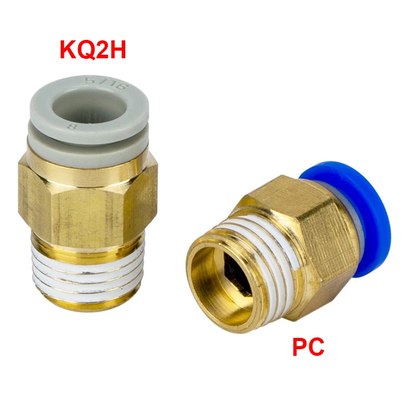 Pneumatic Quick Fitting PC/KQ2H Tubing O.D 4/6/8/10/12mm - Male Thread M3/M5/01/02/03/04 One-touch Fittings