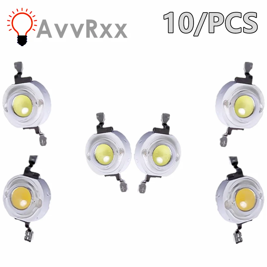 AuuRxx LED 10 Buah/Lot 1W 100-120LM Bohlam LED IC SMD Lampu Cahaya Siang Hari Putih/Putih Hangat Daya Tinggi 1W Lampu LED Manik