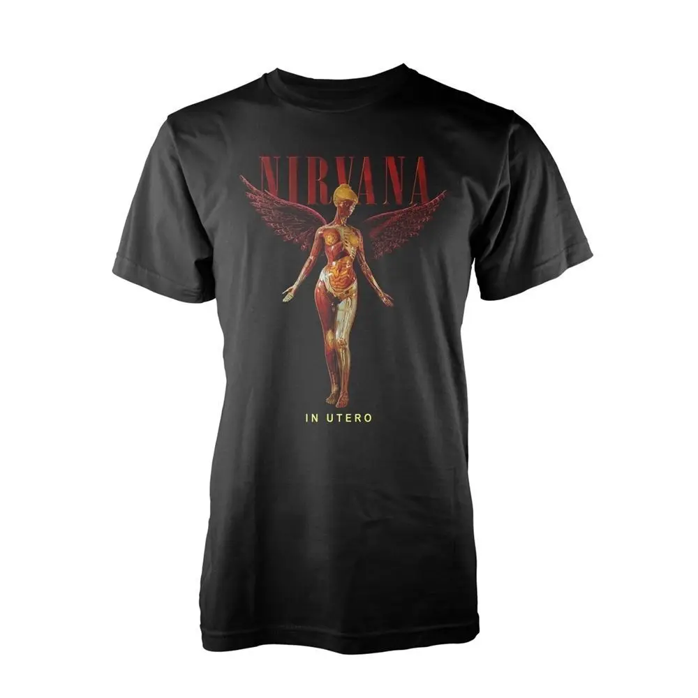 T Shirt In Utero Offially Lensed Mens Black Tee Kurt Cobain Grohl