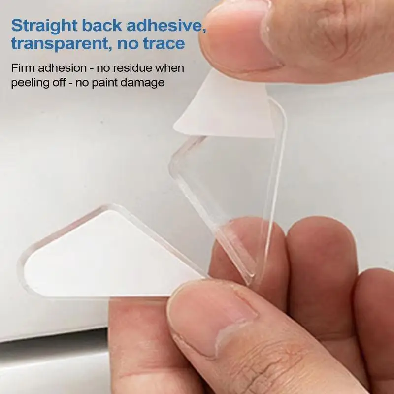 

2/4-piece Set Of Invisible Adjustable Door Corner Protective Silicone Covers