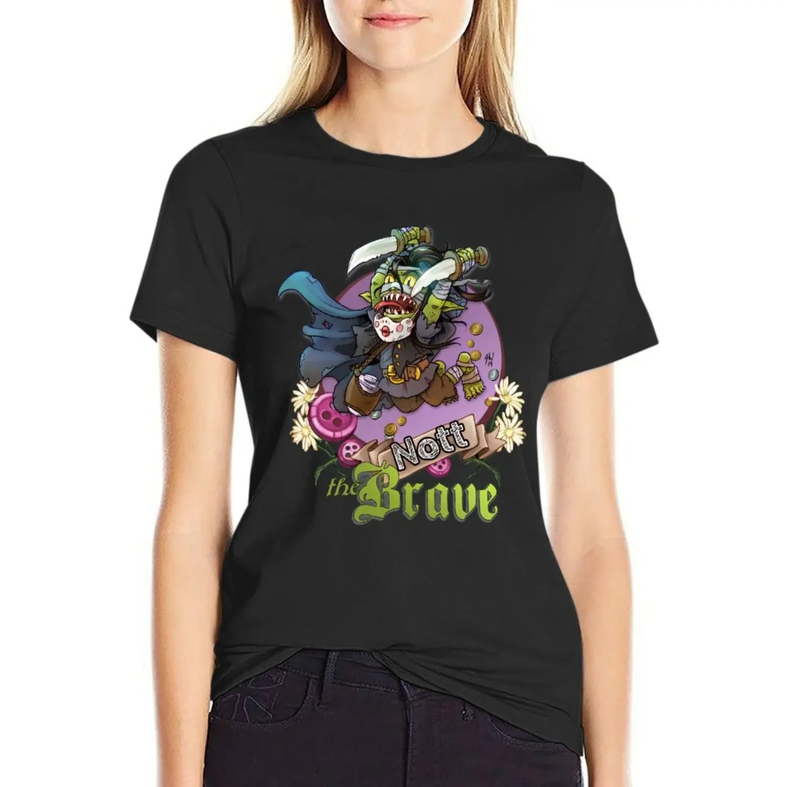 

Nott the Brave! T-Shirt tops Blouse korean fashion summer blouses woman 2025