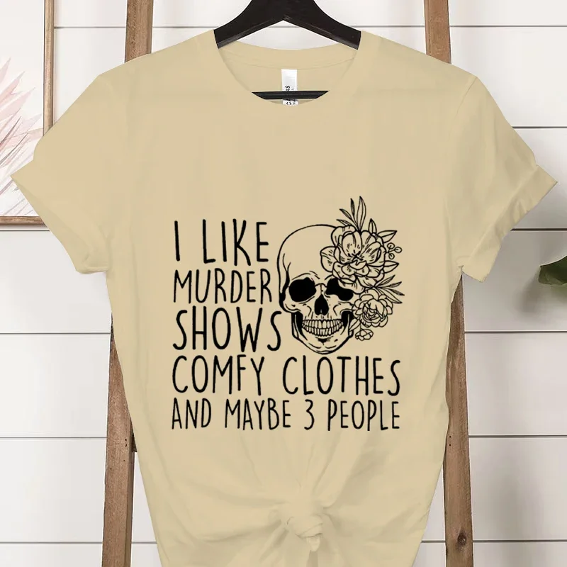 Ropa de verano Me gusta el asesinato عرض ropa com comoda y tal vez 3 شخصا mamá regalos الفقرة mamá مودا موخير camisetas