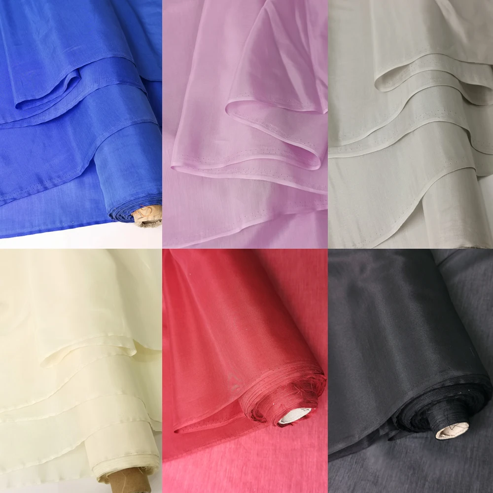 

50 см * 140 см шелковая хлопчатобумажная ткань - натуральный шелковый марлевый ткань, дышащий материал для подкладки одежды, блузок и шитья своими руками