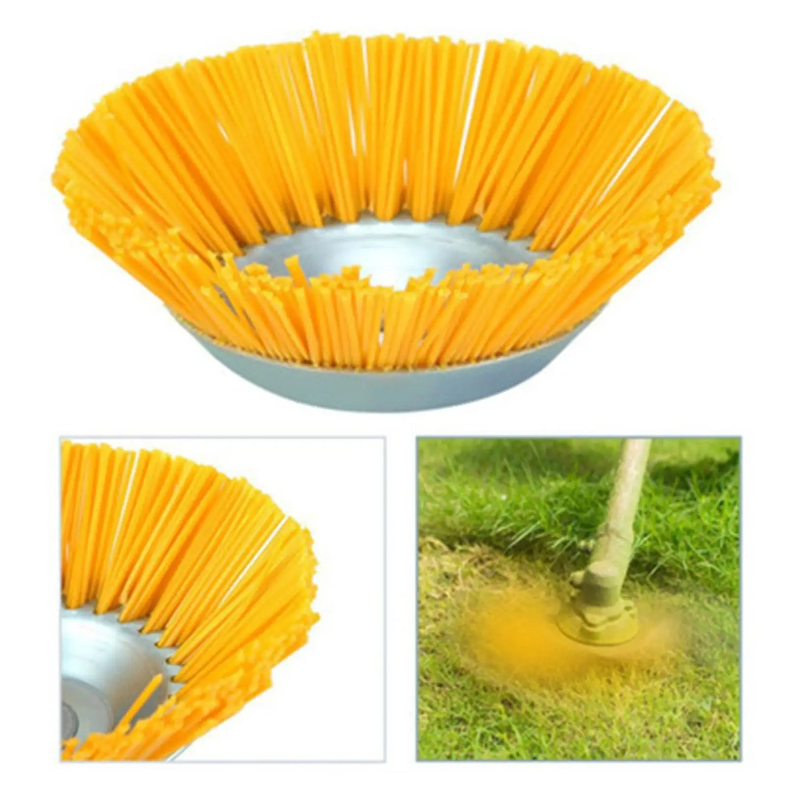 8 inch Grass Trimmer Head Nylon Wire Brush Efficient Weeding Corners Lawns Sidewalks Replace Parts Access