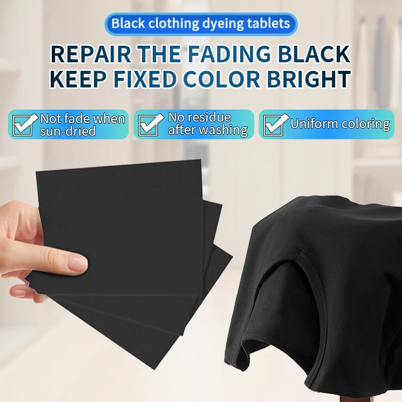 Black And White Textile Dyeing Fabric Pigment Sheets Multi-Functional Dye for Cotton Nylon Revamp Old Clothes Fabric Dyeing