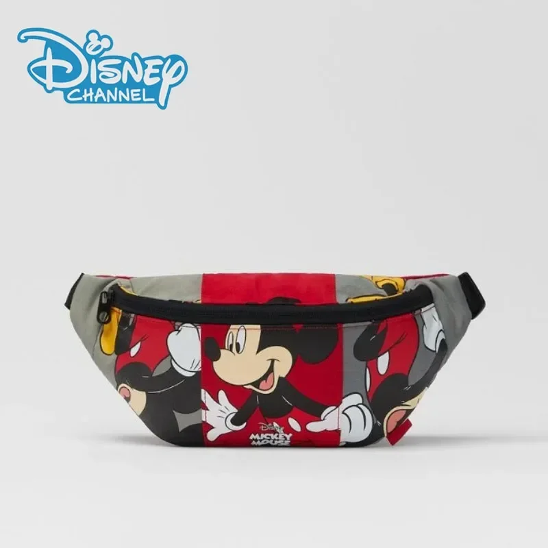 Disney\'s New Cartoon Mickey Mouse Stitching Cute Print Children\'s Coin Purse Women\'s Versatile Casual Small Chest Bag