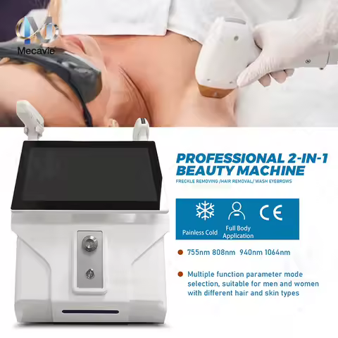 YAG Pico Q Switched Laser Hair Removal Machine Non-Invasive Painless Skin Care Device for Smooth Silky Skin