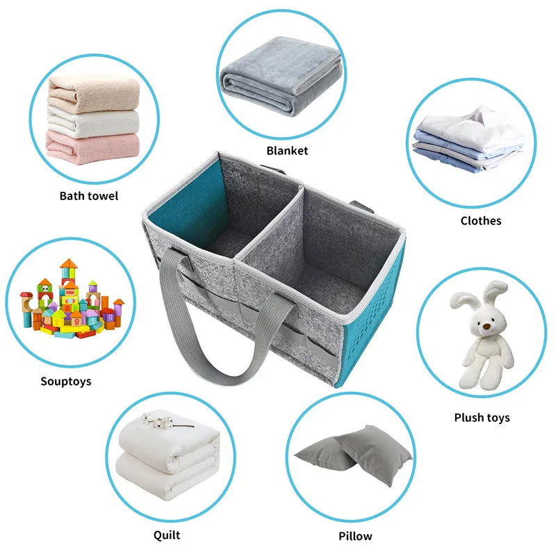 Case Compatible Storage Box for Kids Set Storage Basket Felt Cloth Storage Bag Extra Space Figures Portable Travel Storage Box