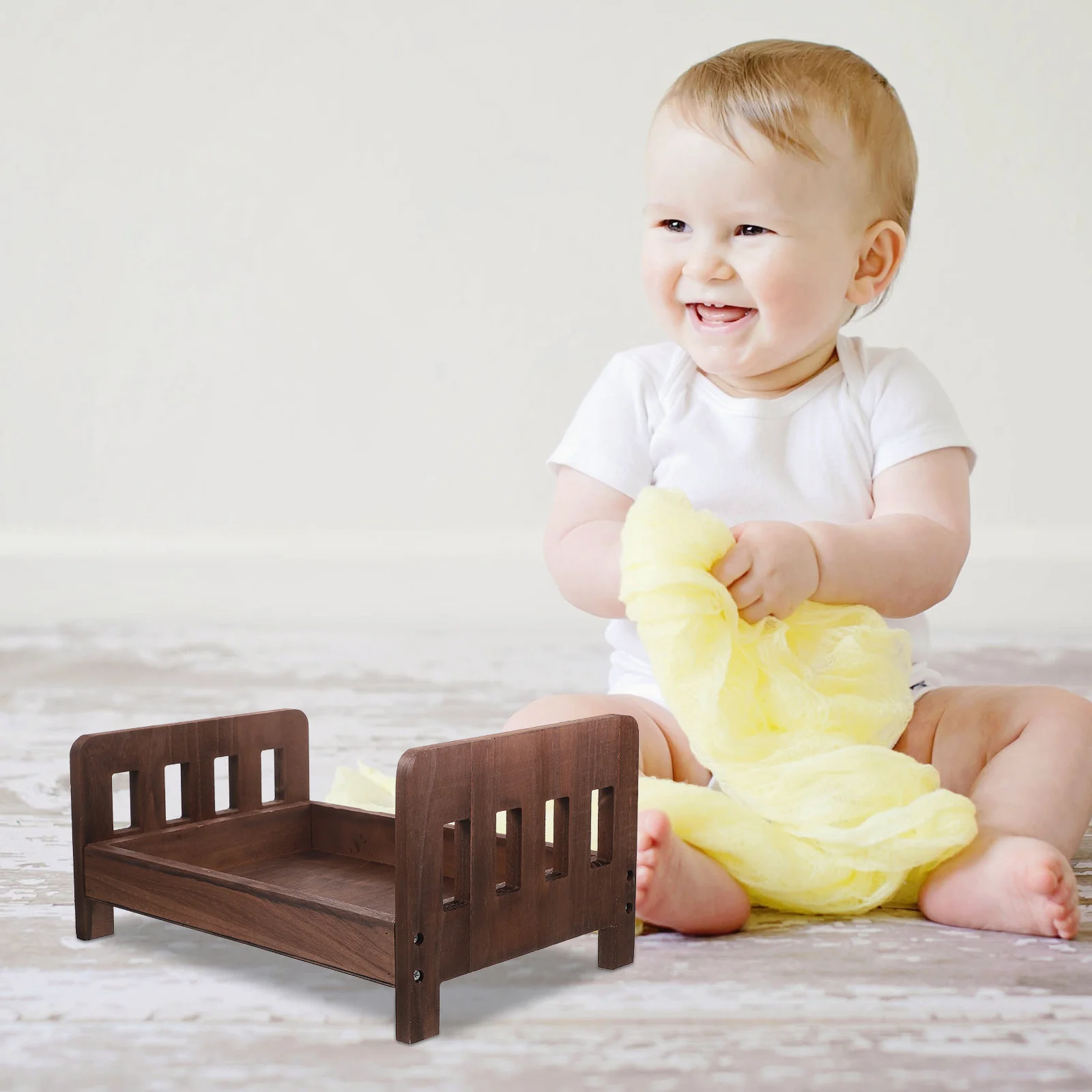

Newborn Photography Prop Wooden Mini Bed Baby Photo Prop Decorative Bed Photo Props for Newborn Photography Props