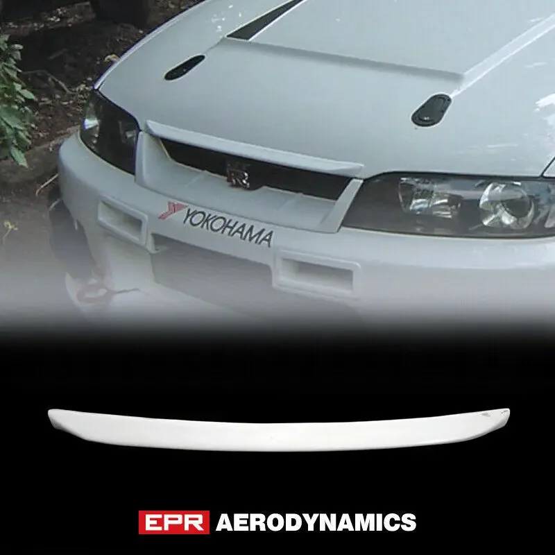 

FRP Unpainted For Nissan R33 Skyline GTR GTS OE Style Front Bonnet Lip Exterior Accessories Body kits